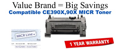 CE390X,90X MICR Compatible Value Brand toner