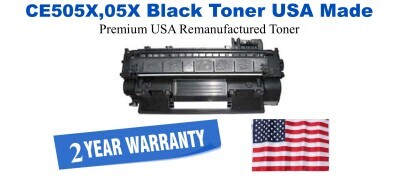 CE505X,05X High Yield Black Premium USA Remanufactured Brand Toner
