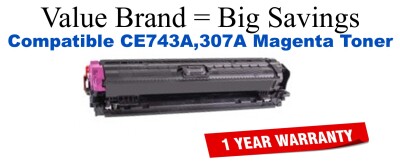 CE743A,307A Magenta Compatible Value Brand toner
