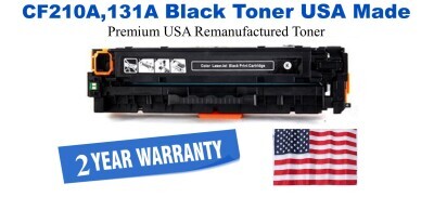 CF210A,131A Black Premium USA Remanufactured Brand Toner