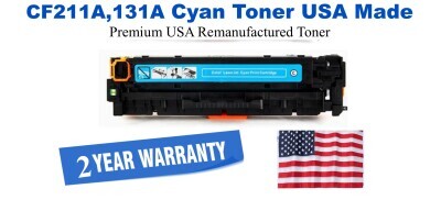 CF211A,131A Cyan Premium USA Remanufactured Brand Toner