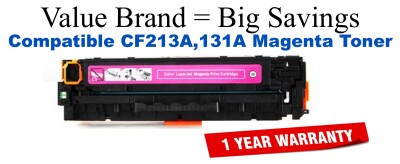 CF213A,131A Magenta Compatible Value Brand toner