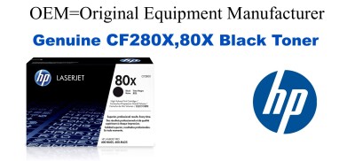 CF280X,80X Genuine High Yield Black HP Toner