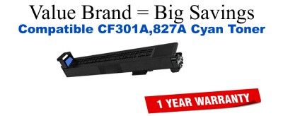 CF301A,827A Cyan Compatible Value Brand toner