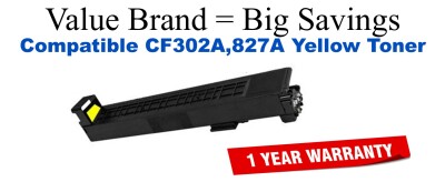 CF302A,827A Yellow Compatible Value Brand toner