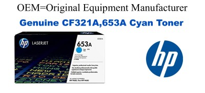 CF321A,653A Genuine Cyan HP Toner