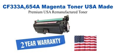 CF333A,654A Magenta Premium USA Remanufactured Brand Toner