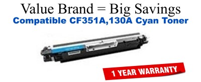 CF351A,130A Cyan Compatible Value Brand toner