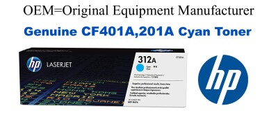 CF401A,201A Genuine Cyan HP Toner