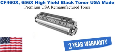 CF460X, 656X High Yield Black Premium USA Remanufactured Brand Toner