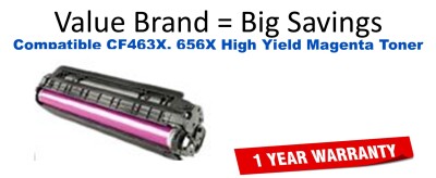 CF463X, 656X High Yield Magenta Compatible Value Brand Toner