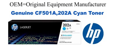 CF501A,202A Genuine Cyan HP Toner