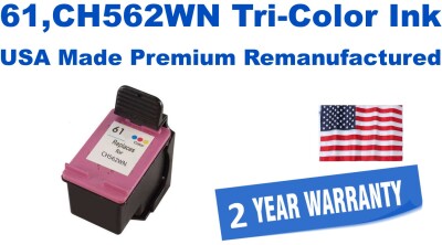 61,CH562WN Tri-Color Premium USA Made Remanufactured ink
