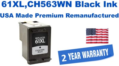 61XL,CH563WN Black Premium USA Made Remanufactured ink