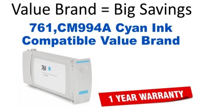 761,CM994A Cyan Compatible Value Brand ink