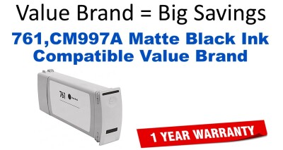 761,CM997A Matte Black Compatible Value Brand ink