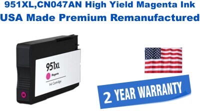 951XL,CN047AN High Yield Magenta Premium USA Made Remanufactured ink