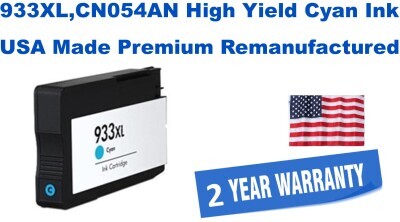 933XL,CN054AN High Yield Cyan Premium USA Made Remanufactured ink