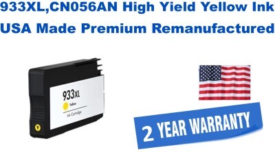 933XL,CN056AN High Yield Yellow Premium USA Made Remanufactured ink
