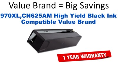 970XL,CN625AM High Yield Black Compatible Value Brand ink