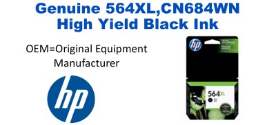 564XL,CN684WN Genuine High Yield Black HP Ink