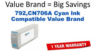 792,CN706A Cyan Compatible Value Brand ink