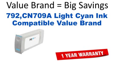 792,CN709A Light Cyan Compatible Value Brand ink