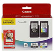 Genuine Canon 5206B005 Black and Tri-Color Combo Ink Pack (PG-240XL/CL-241XL)