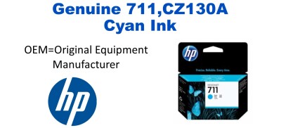 711,CZ130A Genuine Cyan HP Ink