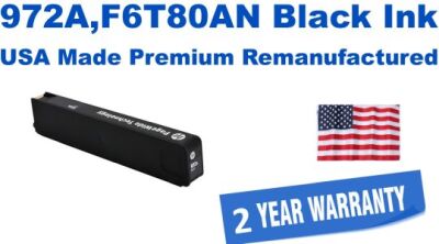 972A,F6T80AN Black Premium USA Made Remanufactured ink