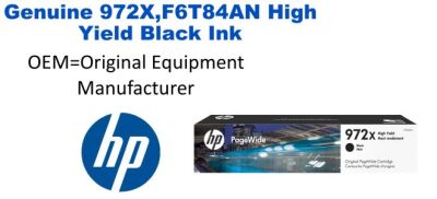 972X,F6T84AN Genuine HP High Yield Black Ink