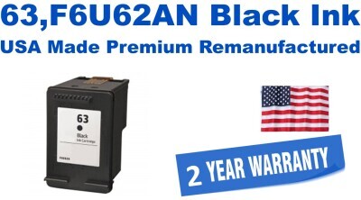 63,F6U62AN Black Premium USA Made Remanufactured ink