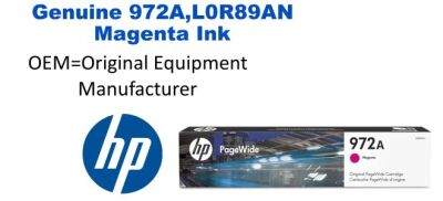972A,L0R89AN Genuine HP Magenta Ink