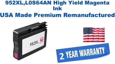 952XL,L0S64AN High Yield Magenta Premium USA Made Remanufactured ink