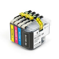 Brother LC20E Remanufactured 4 Color Ink Catridge Set (Black, Cyan, Magenta, Yellow)