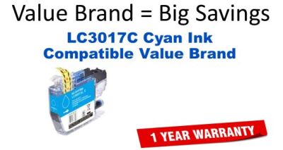 Brother LC3017 Cyan High Yield Remanufactured Ink Cartridge