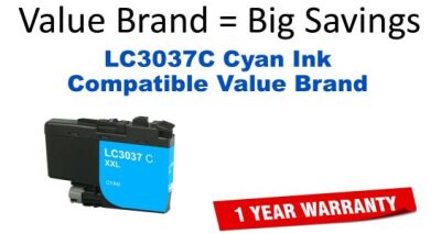 Brother LC3037C Cyan Super High Yield Reman Inkjet