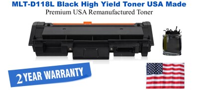 MLT-D118L Black Premium USA Remanufactured Brand  Toner