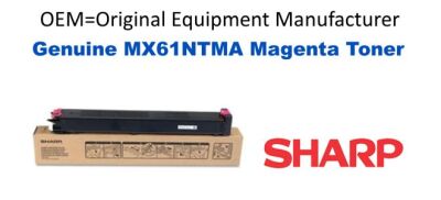 New Original Sharp MX-61NTMA Magenta Toner Cartridge