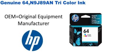 64,N9J89AN Genuine HP Tri Color Ink