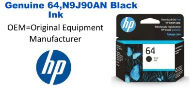 64,N9J90AN Genuine HP Black Ink