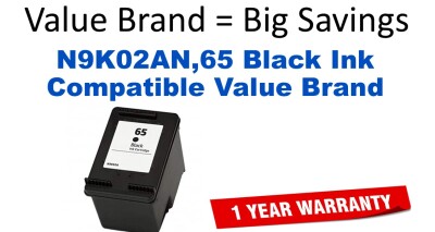 N9K02AN,65 Black Compatible Value Brand ink