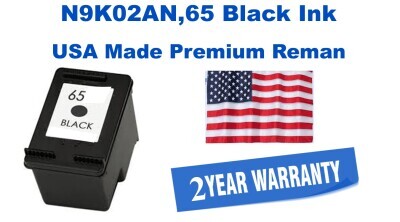 N9K02AN,65 Black Premium USA Made Remanufactured HP toner