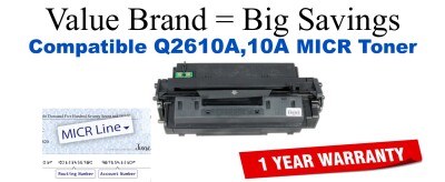 Q2610A,10A MICR Compatible Value Brand toner