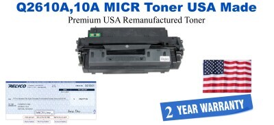 Q2610A,10A MICR USA Made Remanufactured toner