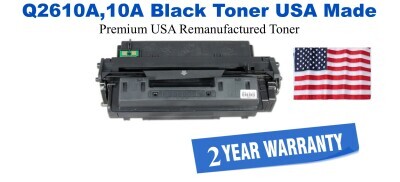 Q2610A,10A Black Premium USA Remanufactured Brand Toner