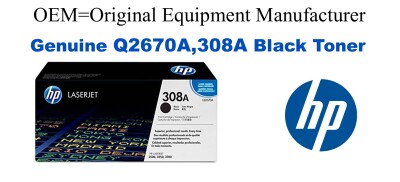 Q2670A,308A Genuine Black HP Toner