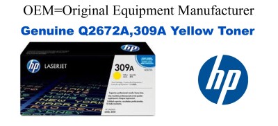 Q2672A,309A Genuine Yellow HP Toner