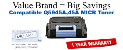 Q5945A,45A MICR Compatible Value Brand toner