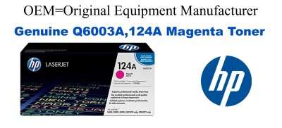 Q6003A,124A Genuine Magenta HP Toner
